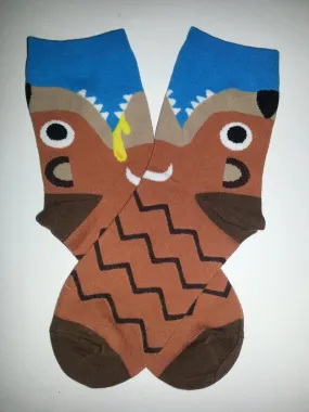 Bear Head Crew Socks