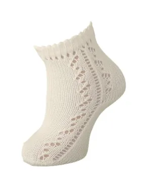 Carlomagno Openwork Sock Ivory